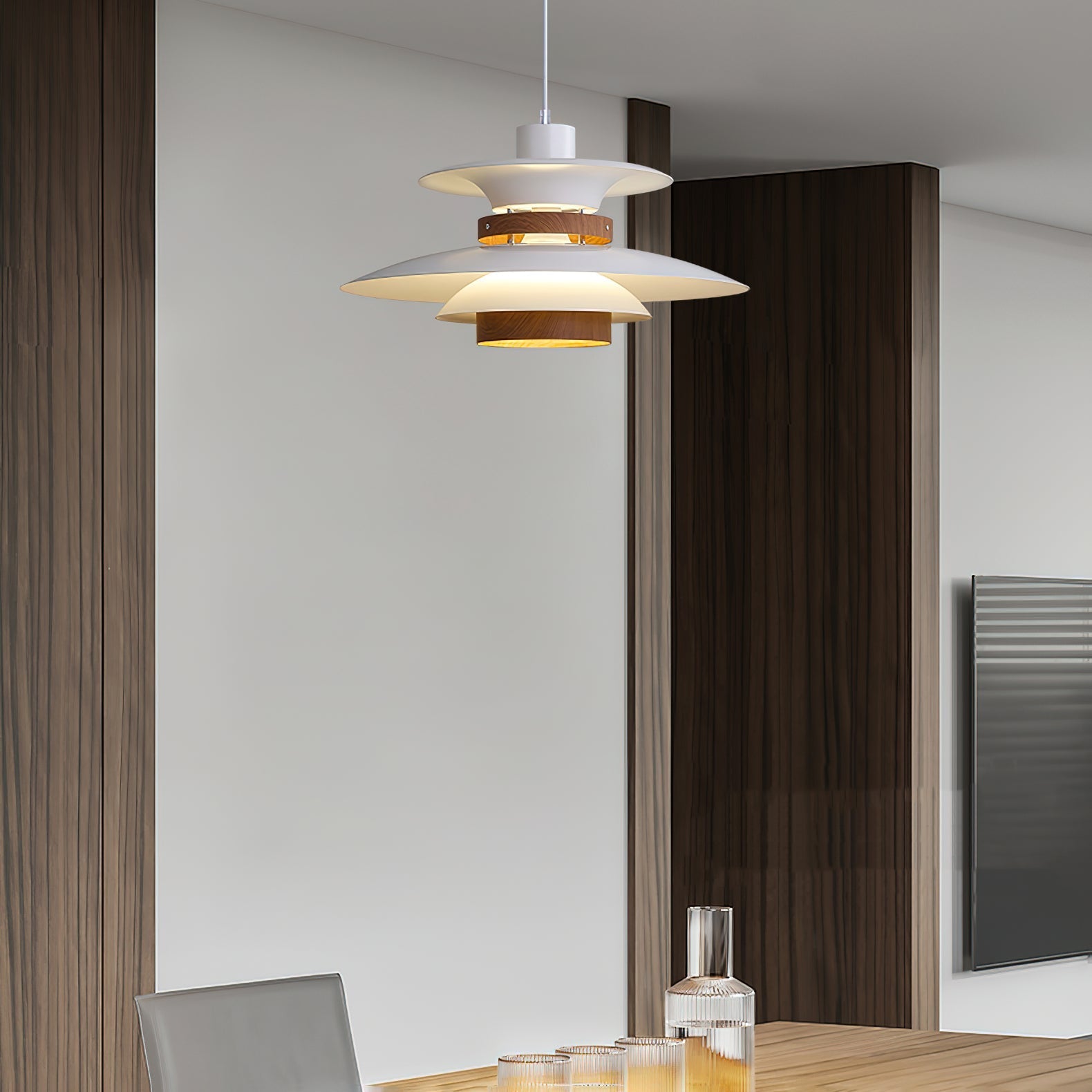 Sirixy Wood Steel Pendant Lamp-Neutral Decor