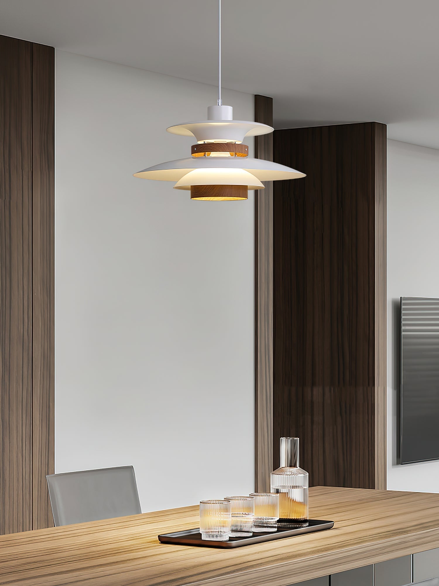Sirixy Wood Steel Pendant Lamp-Neutral Decor