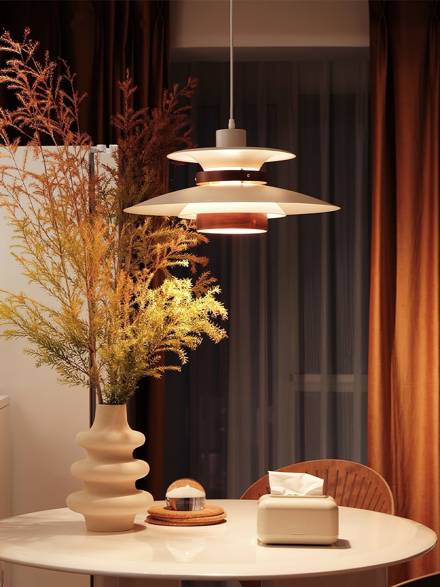 Sirixy Wood Steel Pendant Lamp-Neutral Decor