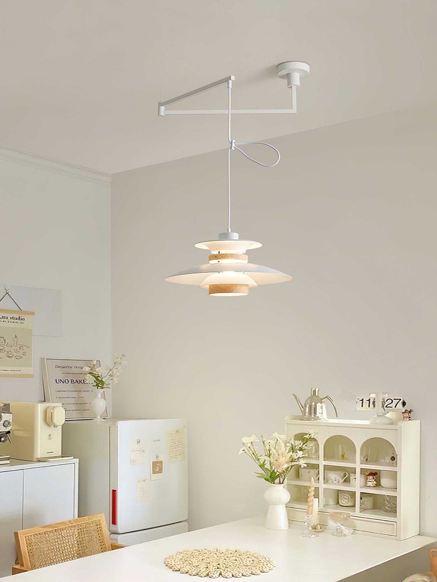 Avo Steel & Wood Pendant Lamp-Neutral Decor