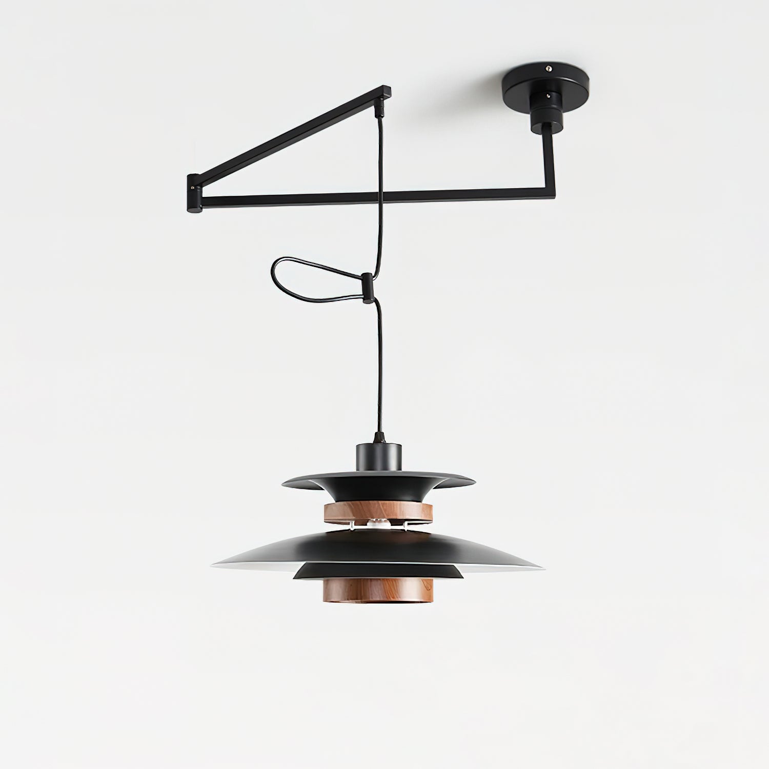 Avo Steel & Wood Pendant Lamp-Neutral Decor