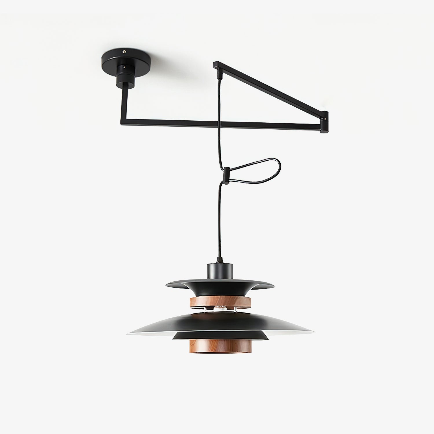 Avo Steel & Wood Pendant Lamp-Neutral Decor