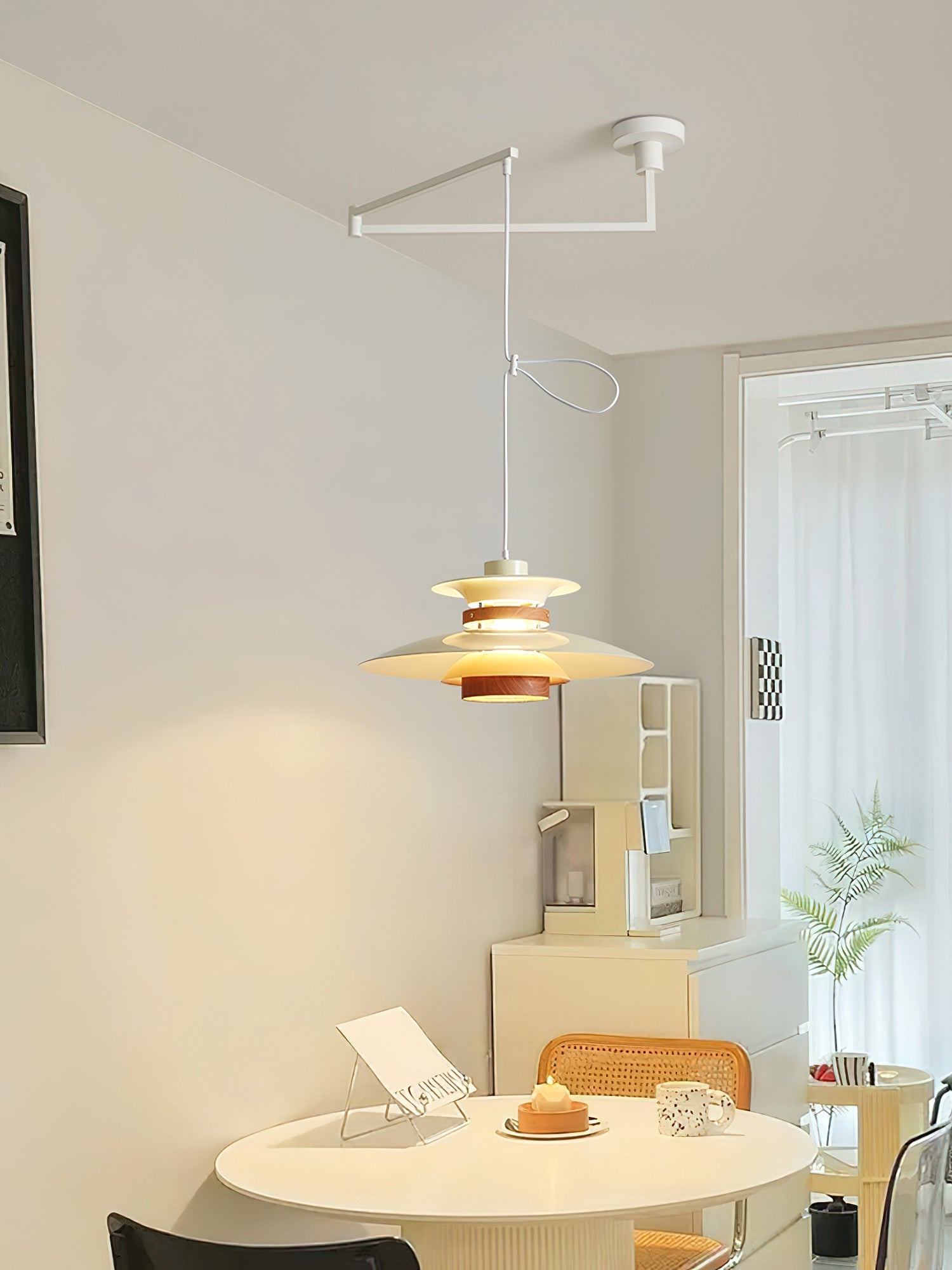 Avo Steel & Wood Pendant Lamp-Neutral Decor