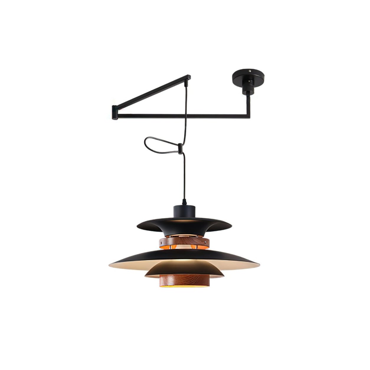 Avo Steel & Wood Pendant Lamp-Neutral Decor