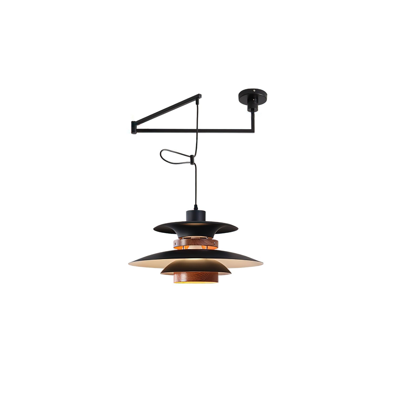Avo Steel & Wood Pendant Lamp-Neutral Decor