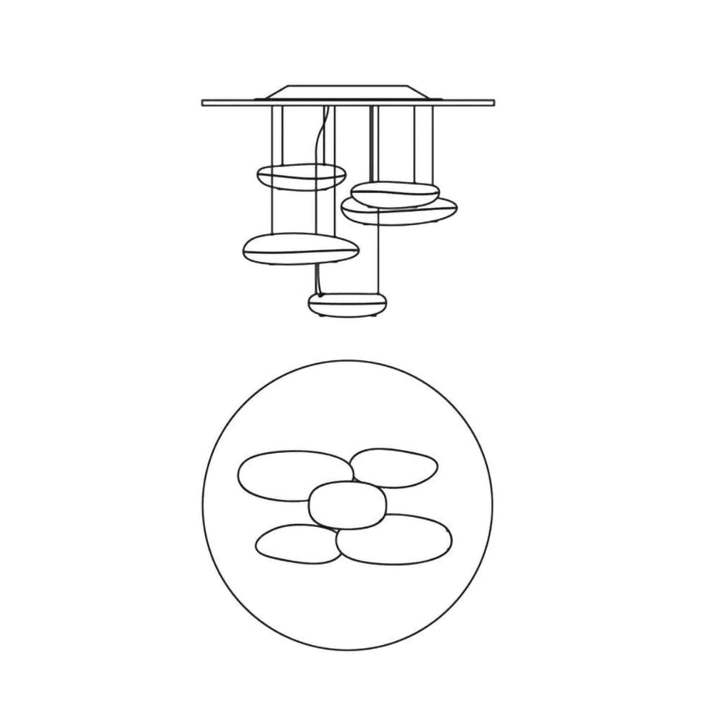 Lustra Ceiling Lamp Aluminum Pebble-Neutral Decor