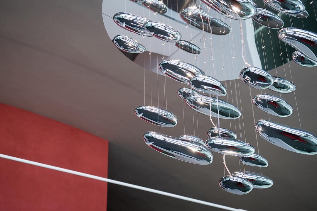 Lustra Chandelier Aluminum Sculptural-Neutral Decor