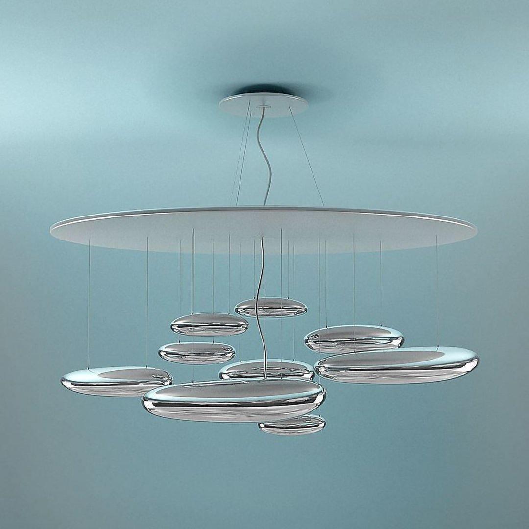 Lustra Chandelier Aluminum Sculptural-Neutral Decor