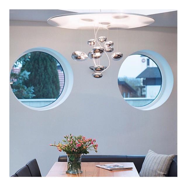 Lustra Chandelier Aluminum Sculptural-Neutral Decor