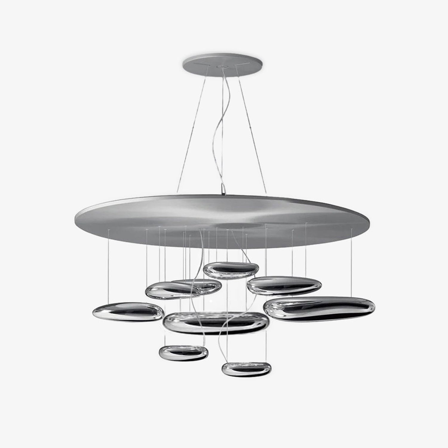 Lustra Chandelier Aluminum Sculptural-Neutral Decor