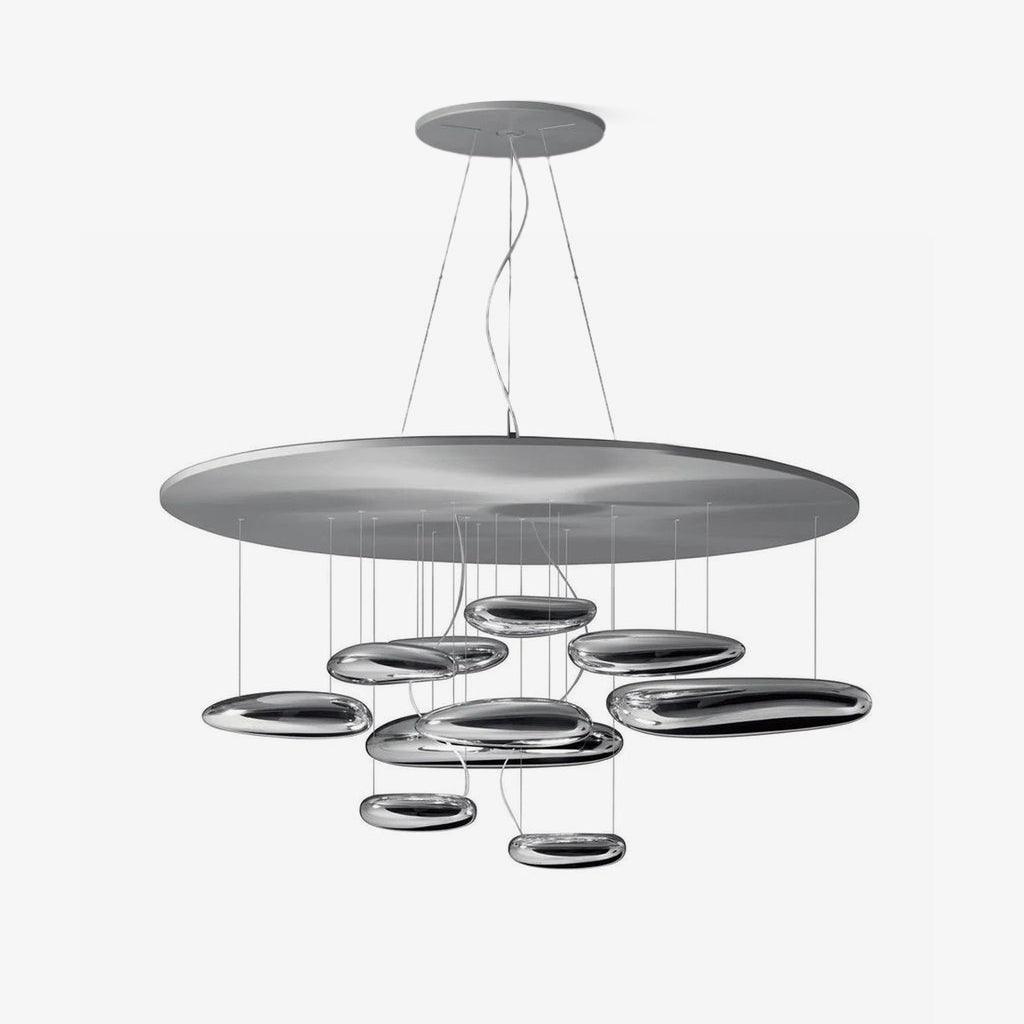 Lustra Chandelier Aluminum Sculptural-Neutral Decor