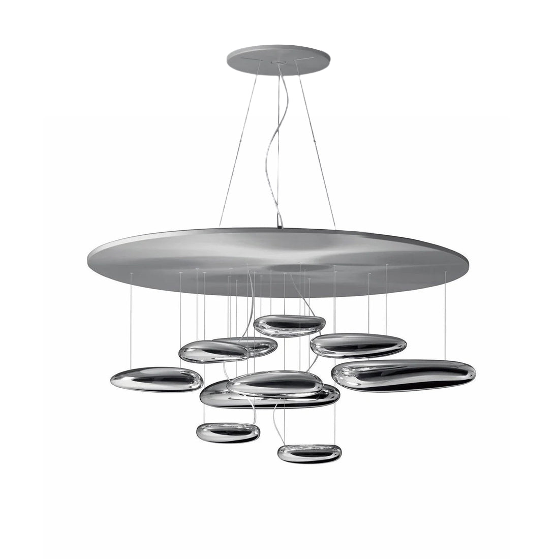 Lustra Chandelier Aluminum Sculptural-Neutral Decor