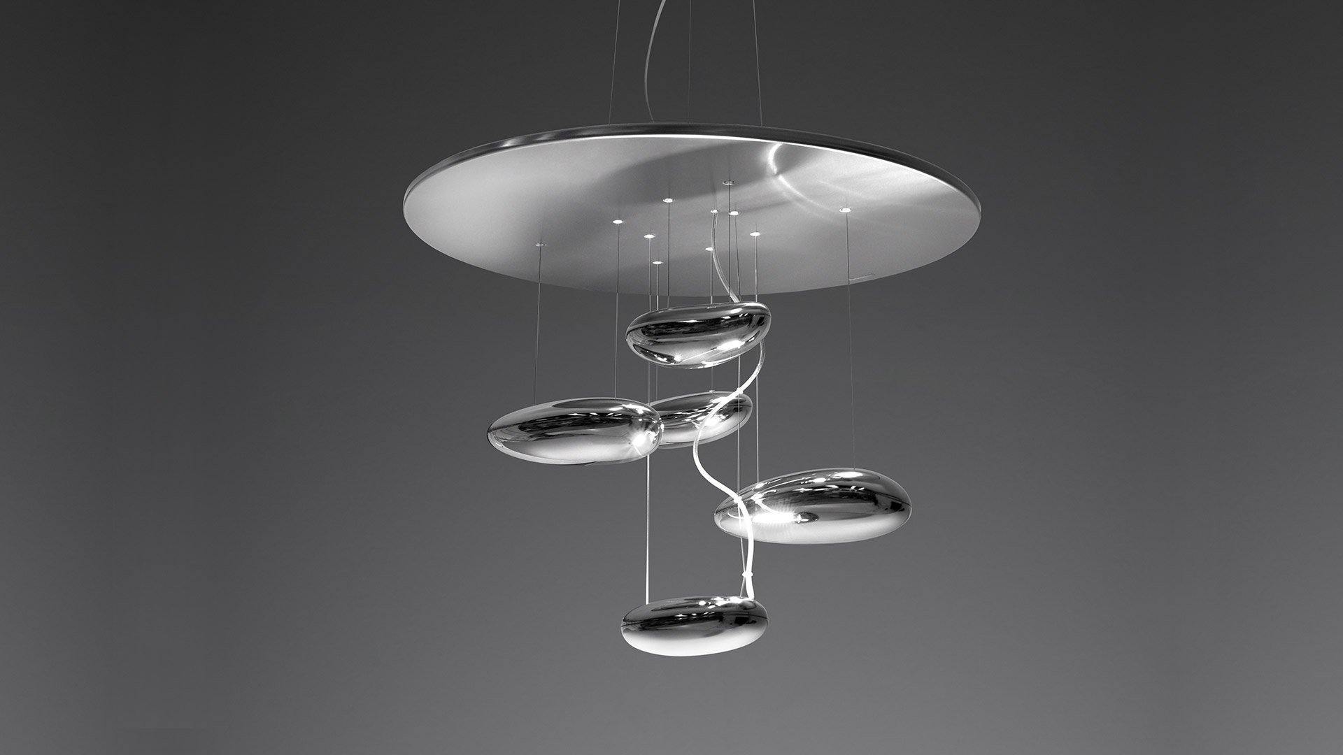 Lustra Chandelier Aluminum Sculptural-Neutral Decor