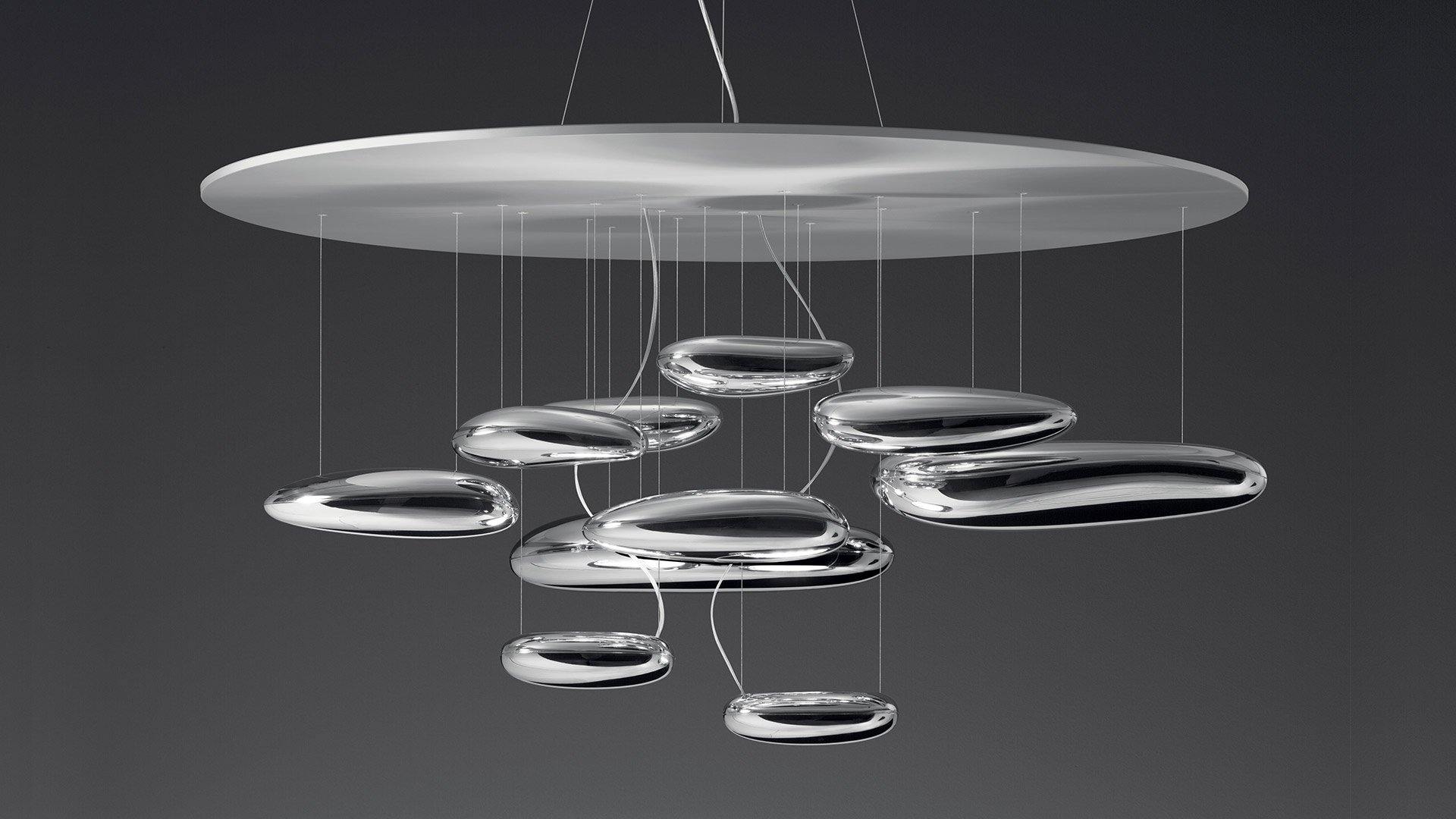 Lustra Chandelier Aluminum Sculptural-Neutral Decor