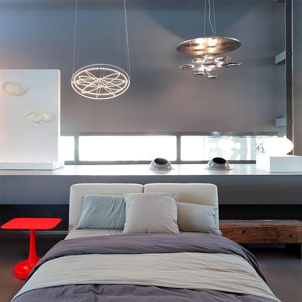 Lustra Chandelier Aluminum Sculptural-Neutral Decor