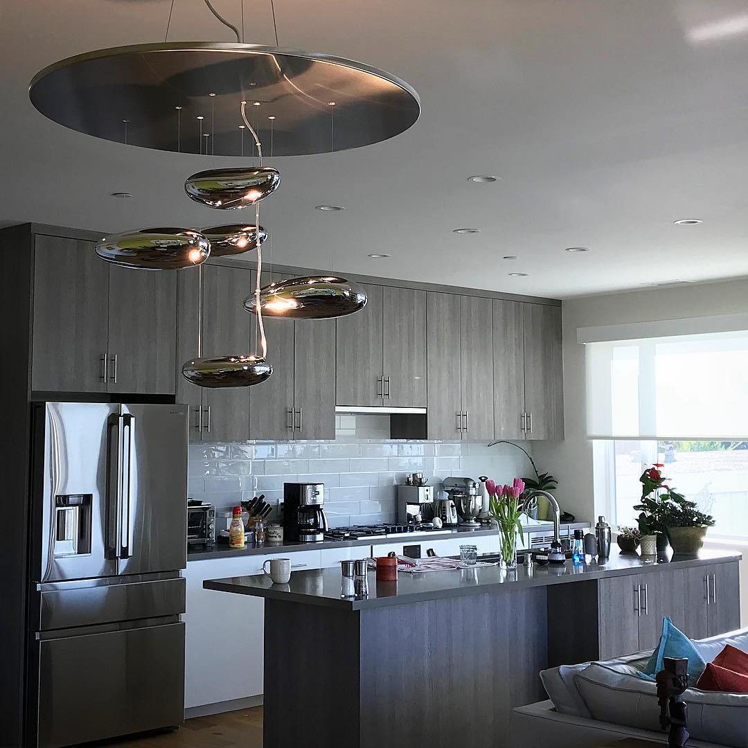 Lustra Chandelier Aluminum Sculptural-Neutral Decor