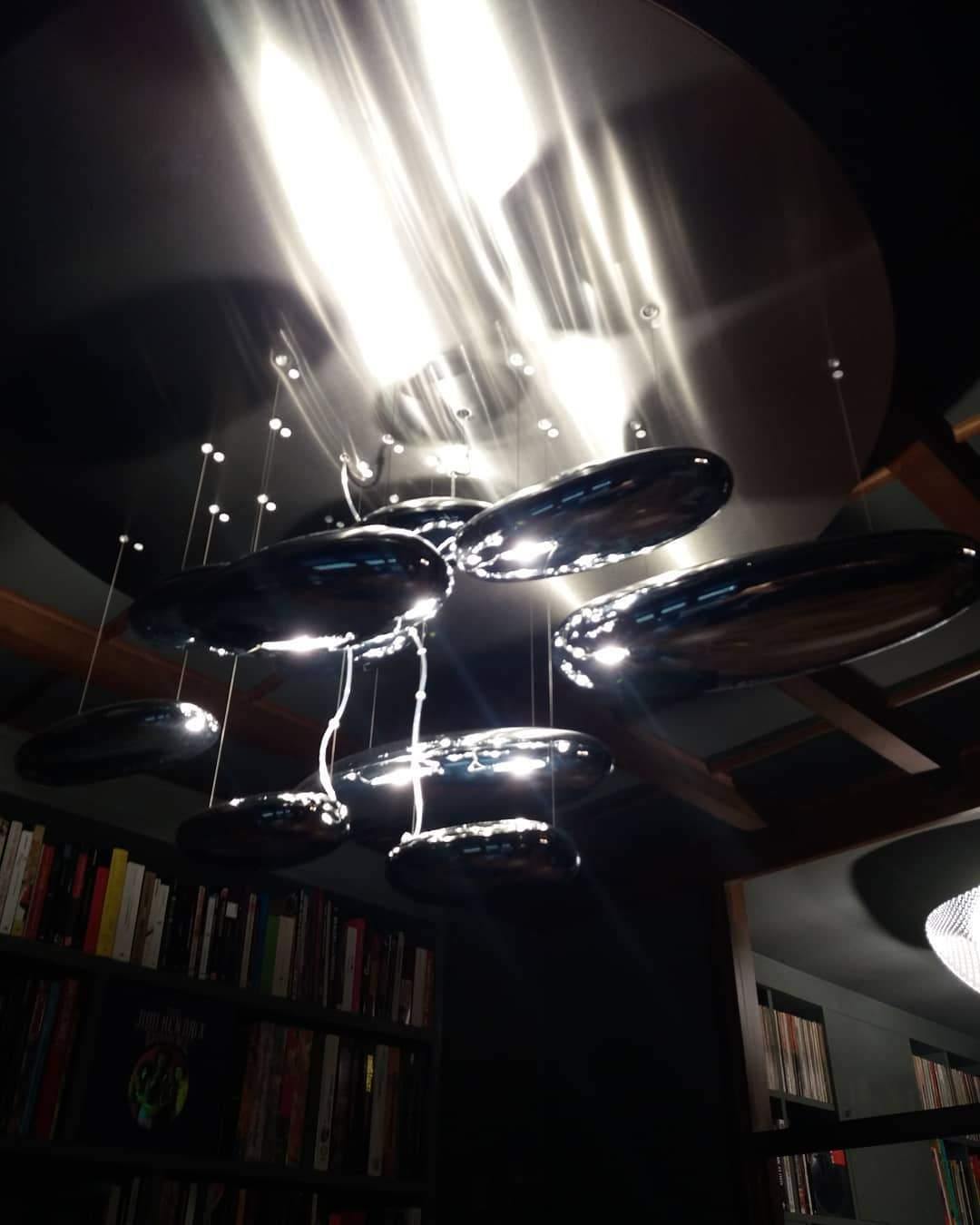 Lustra Chandelier Aluminum Sculptural-Neutral Decor