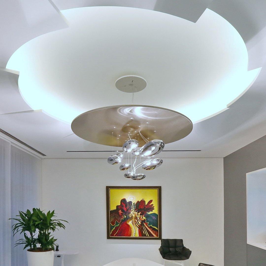 Lustra Chandelier Aluminum Sculptural-Neutral Decor