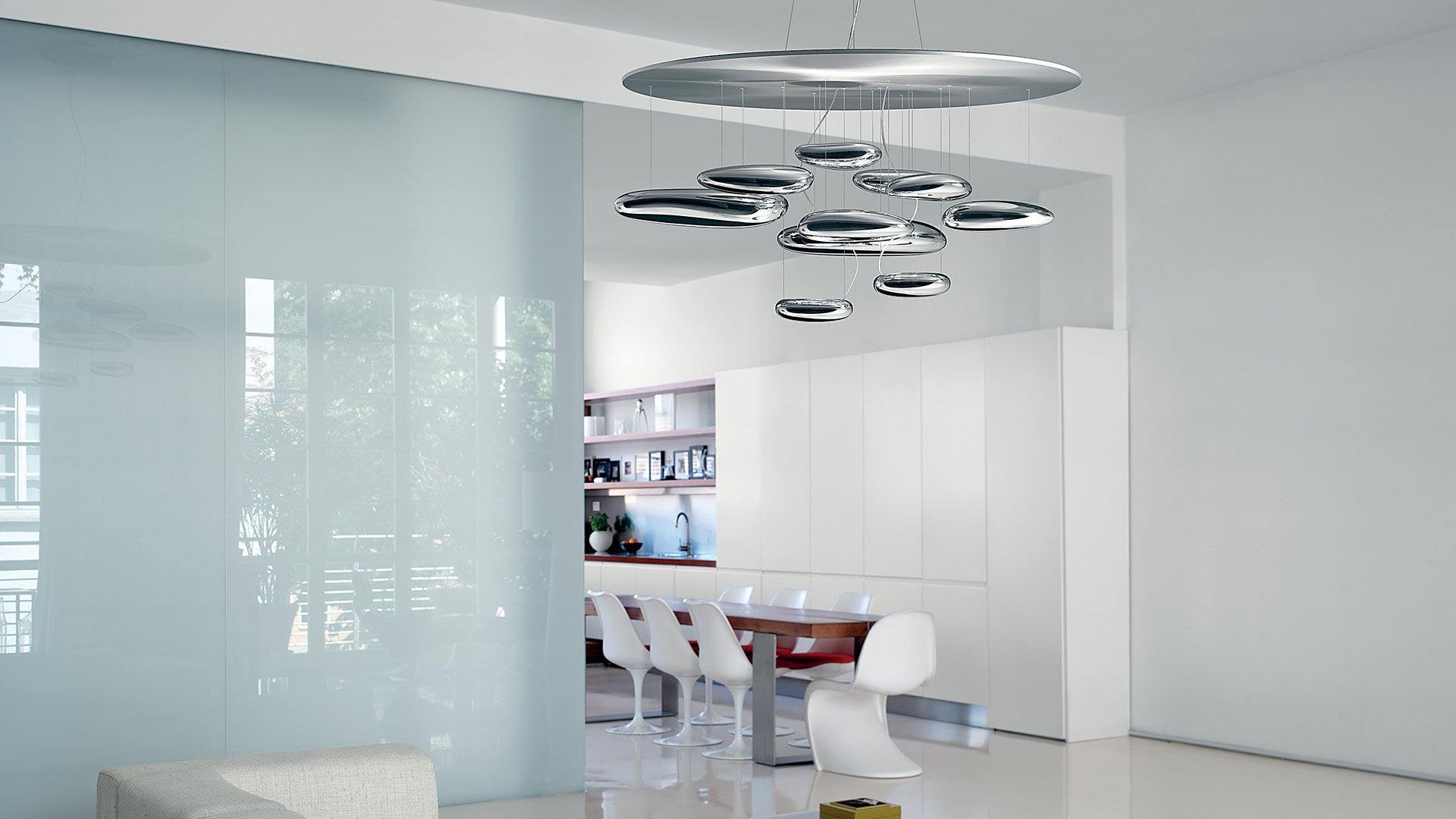 Lustra Chandelier Aluminum Sculptural-Neutral Decor