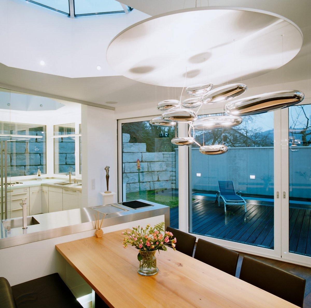 Lustra Chandelier Aluminum Sculptural-Neutral Decor
