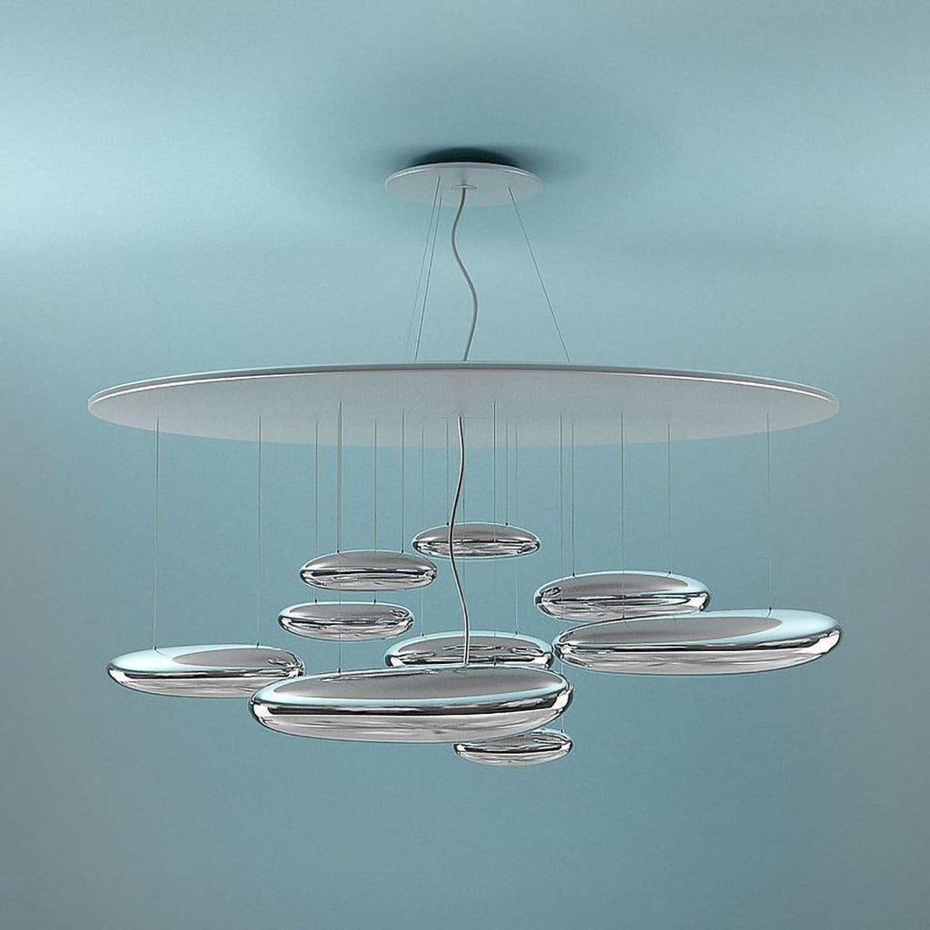 Lustra Chandelier Aluminum Sculptural-Neutral Decor