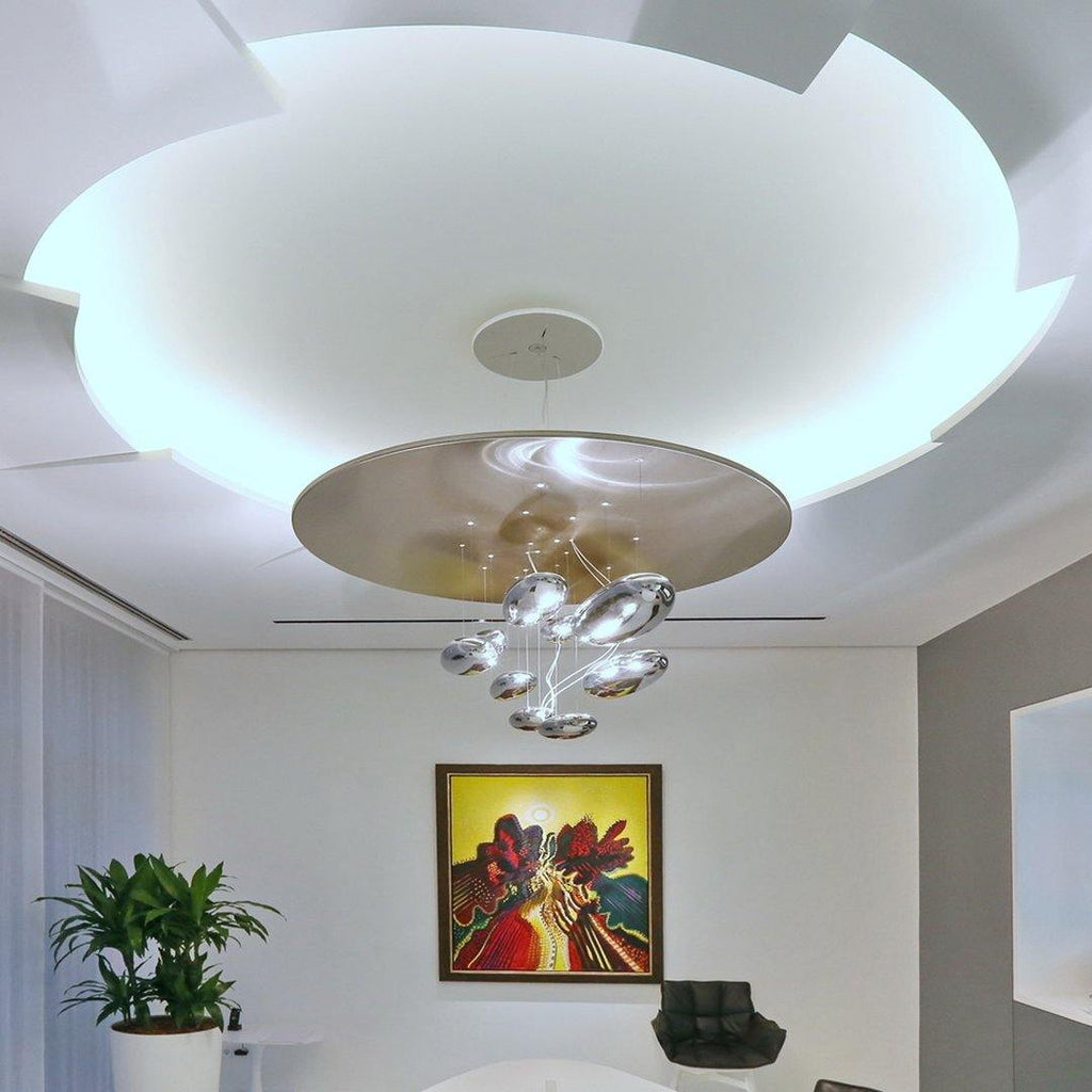Lustra Chandelier Aluminum Sculptural-Neutral Decor