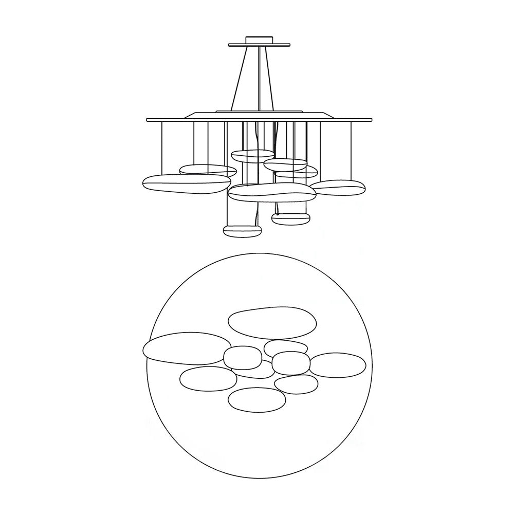 Lustra Ceiling Lamp Aluminum Pebble-Neutral Decor