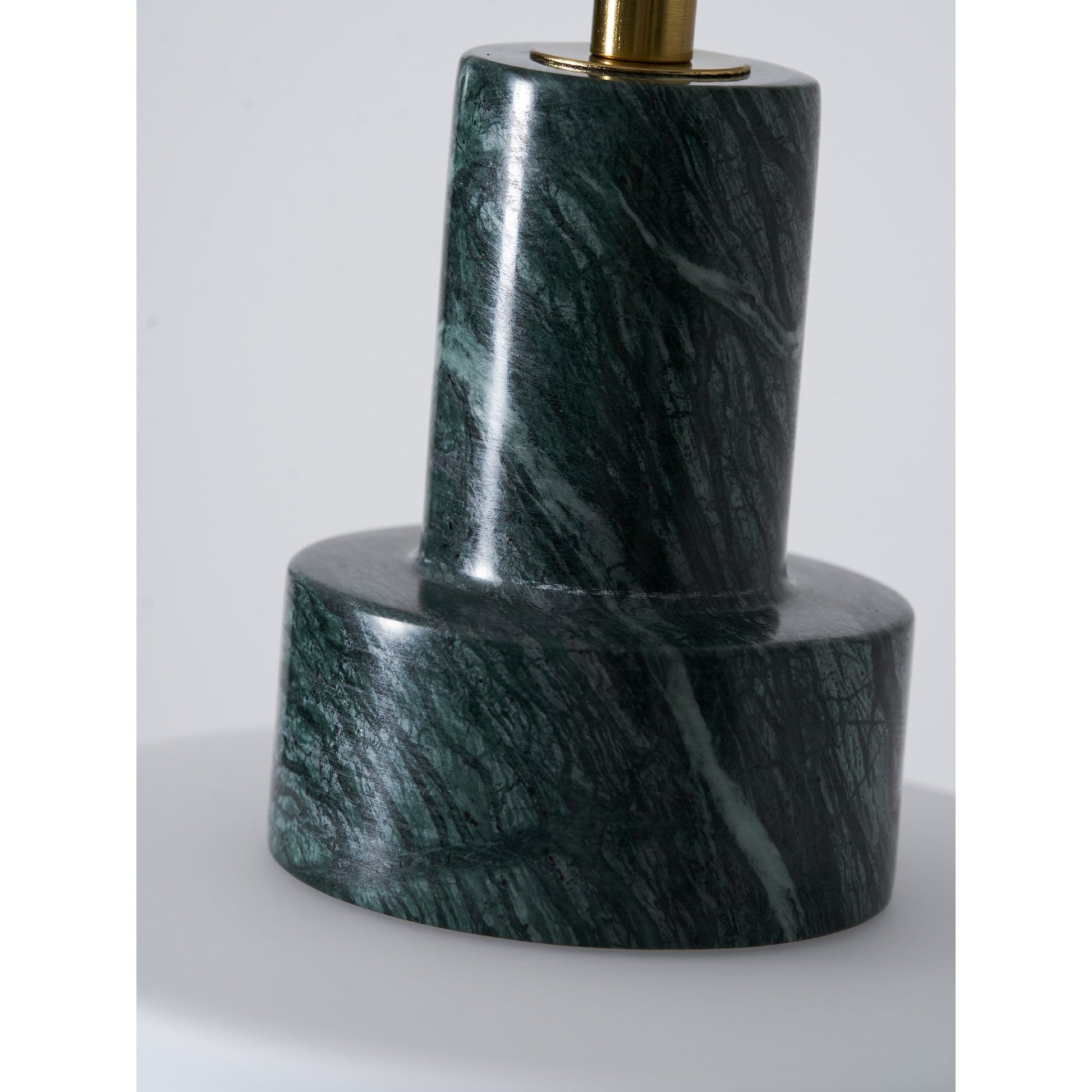 Top view of the Mercury pendant lamp's green marble element.