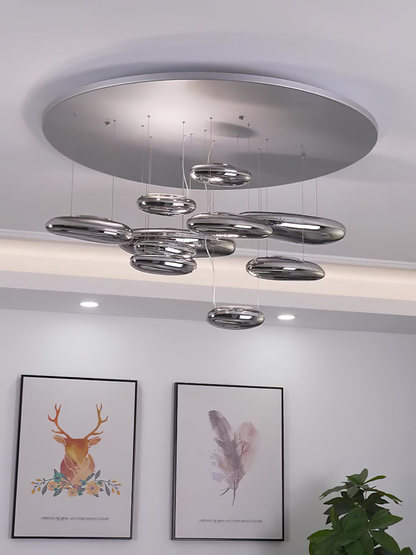 Lustra Ceiling Lamp Aluminum Pebble-Neutral Decor