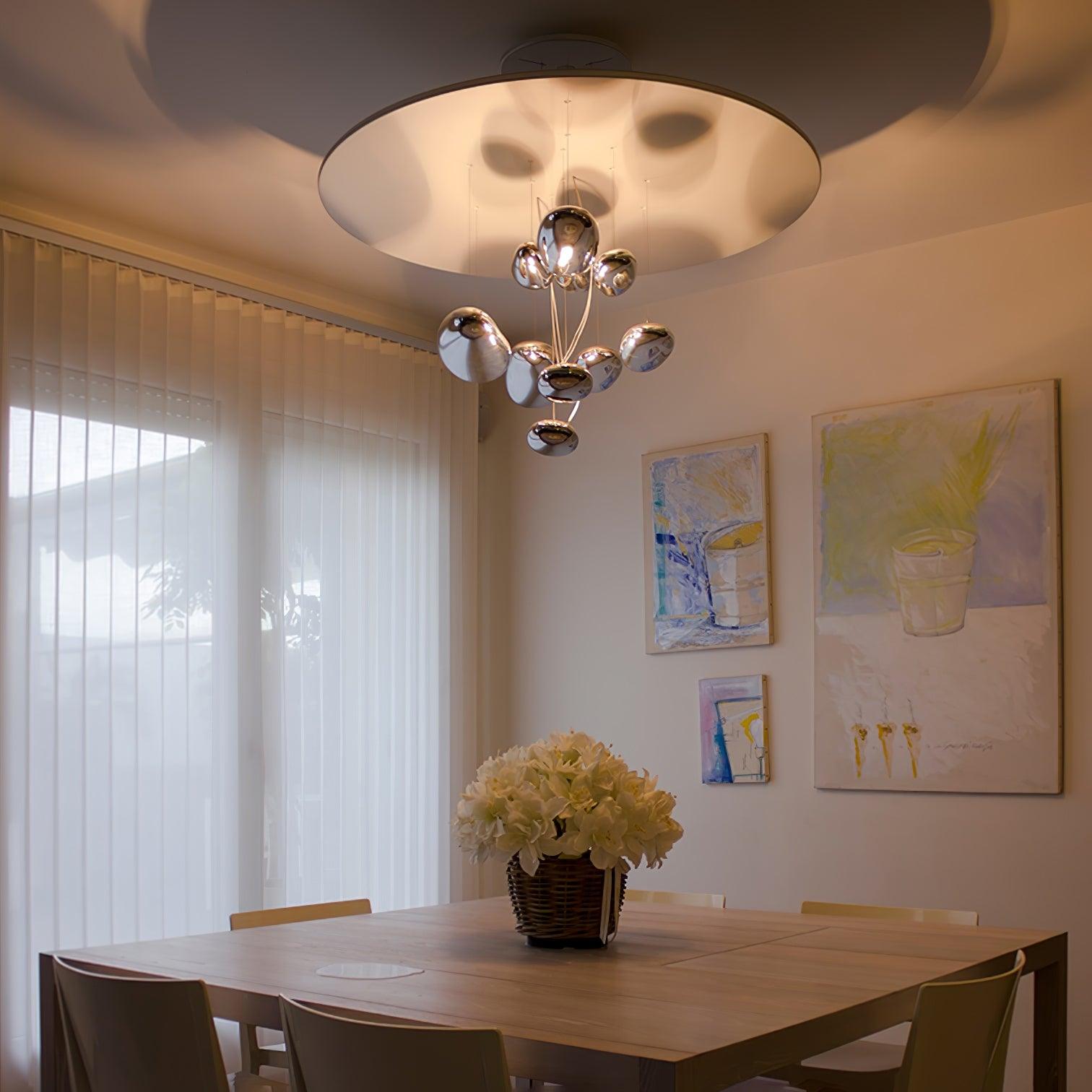 Lustra Chandelier Aluminum Sculptural-Neutral Decor