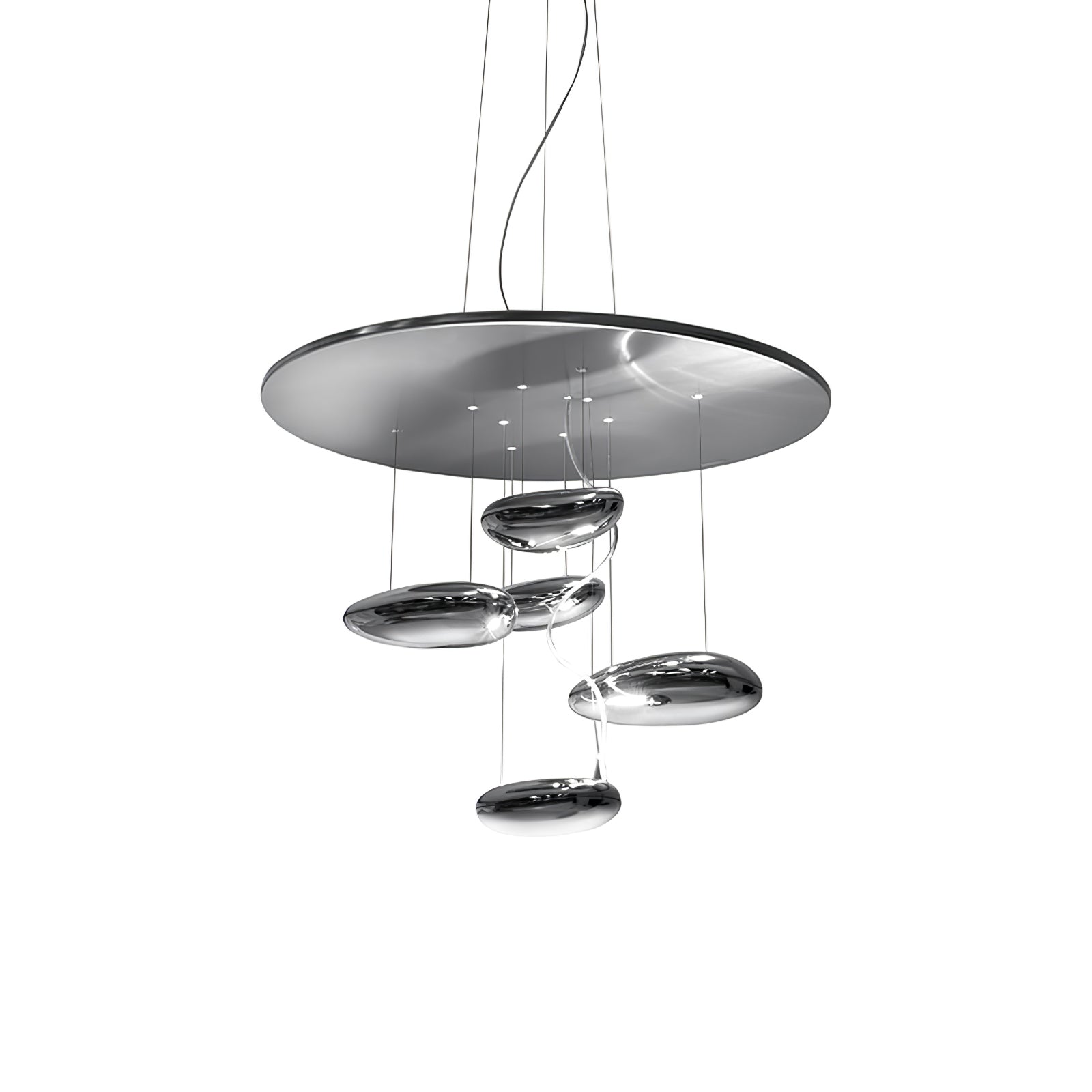 Lustra Chandelier Aluminum Sculptural-Neutral Decor