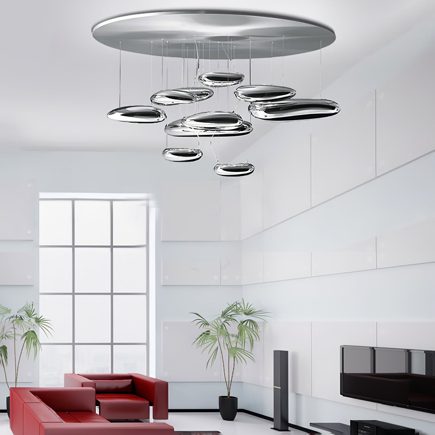 Lustra Ceiling Lamp Aluminum Pebble-Neutral Decor