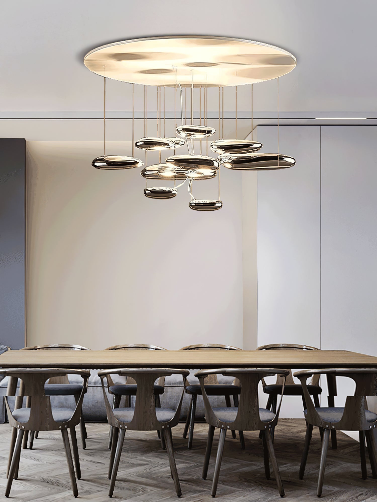 Lustra Ceiling Lamp Aluminum Pebble-Neutral Decor