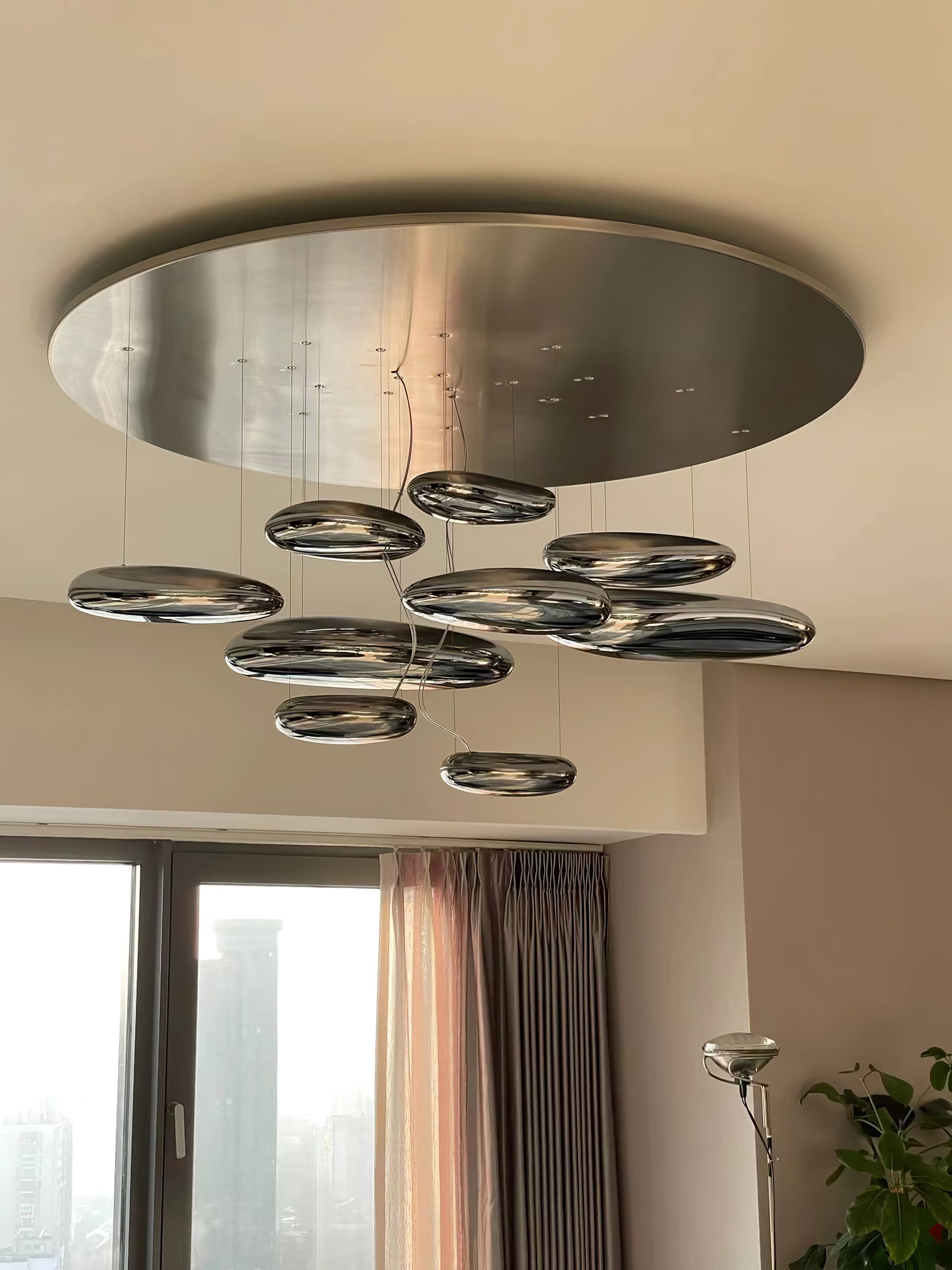 Lustra Ceiling Lamp Aluminum Pebble-Neutral Decor