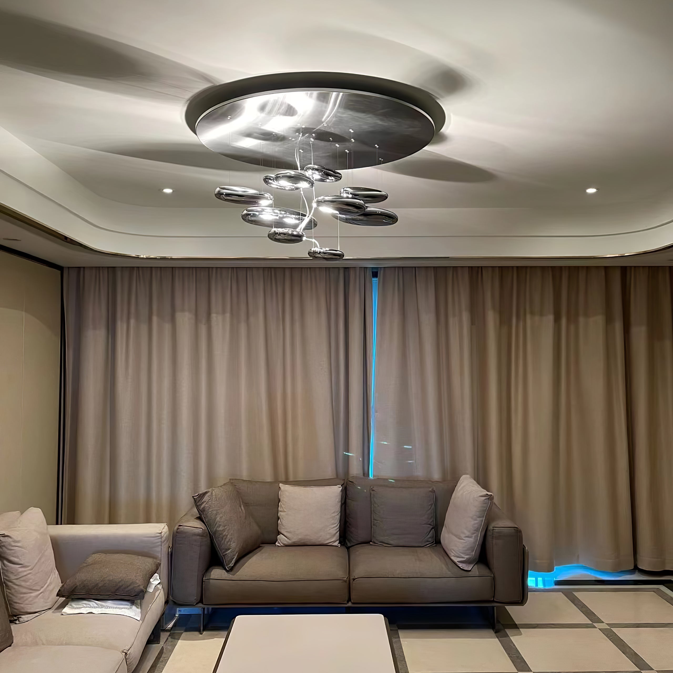 Lustra Ceiling Lamp Aluminum Pebble-Neutral Decor