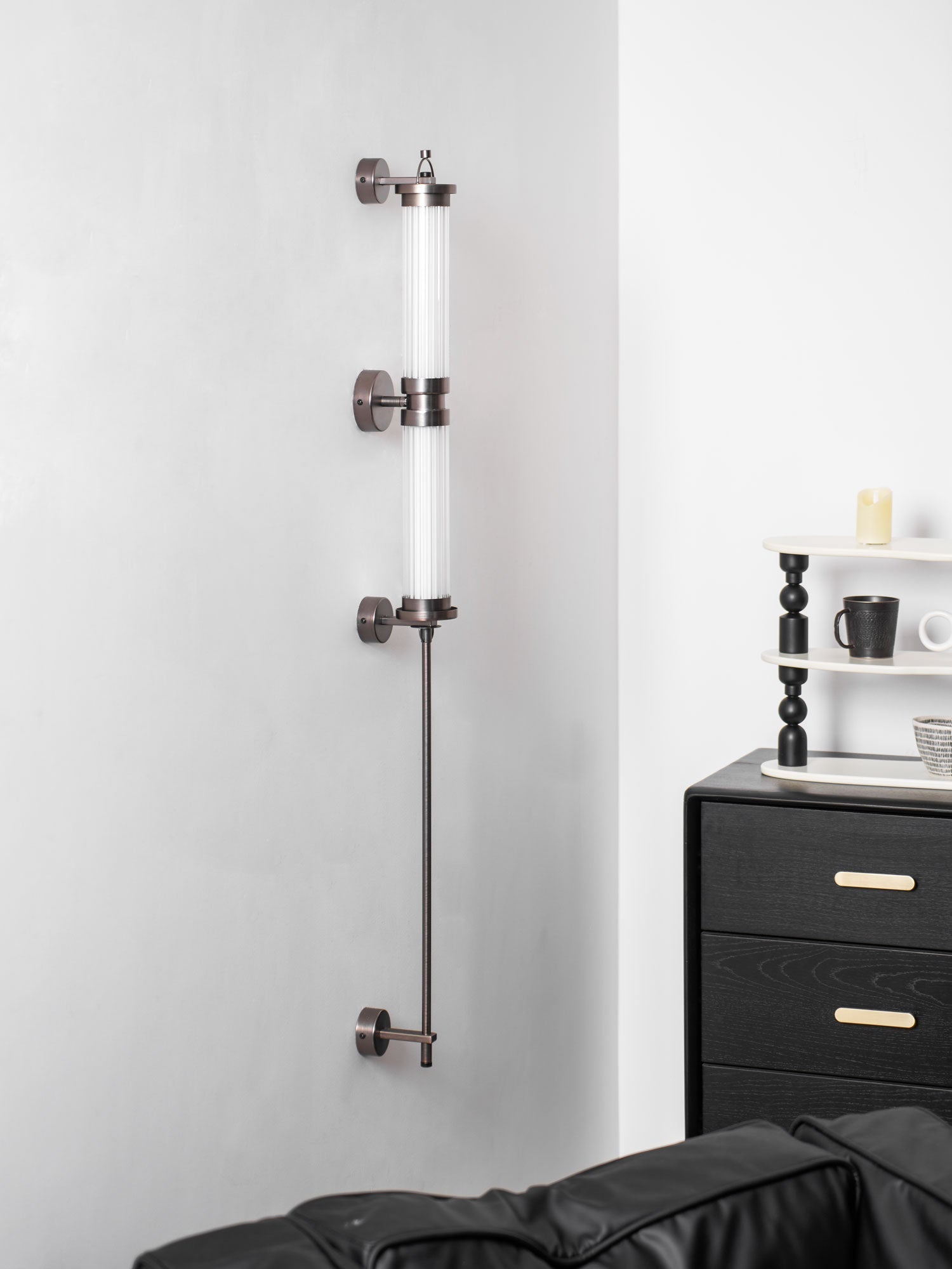 Noviq Premium Nordic Art Vertical Glass Sconce Wall Lamp-Neutral Decor