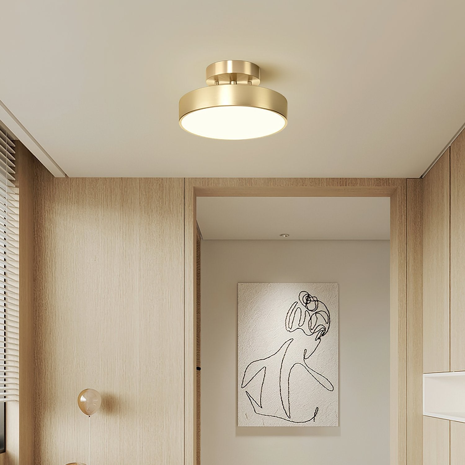 Meridian Rotatable LED Ceiling Light-Neutral Decor