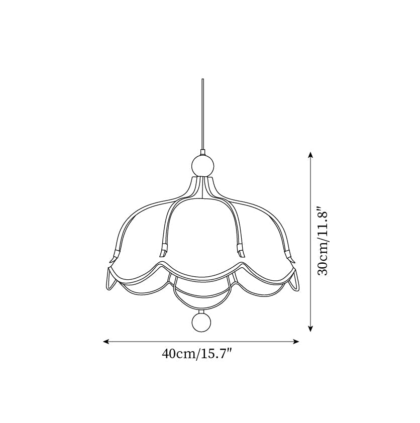 Feyno Vintage Fabric Pendant Light