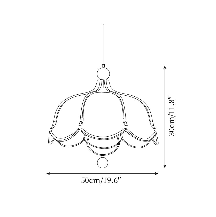 Feyno Vintage Fabric Pendant Light