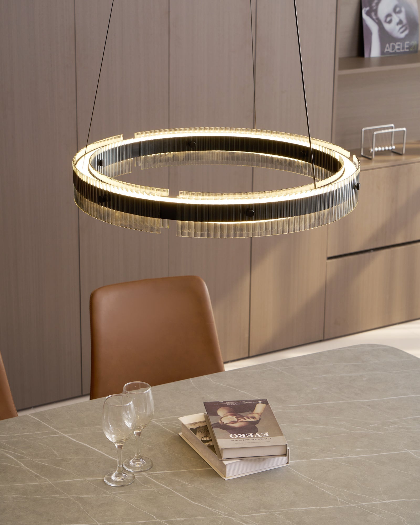 Emberis Chandelier Ring Minimalist LED-Neutral Decor