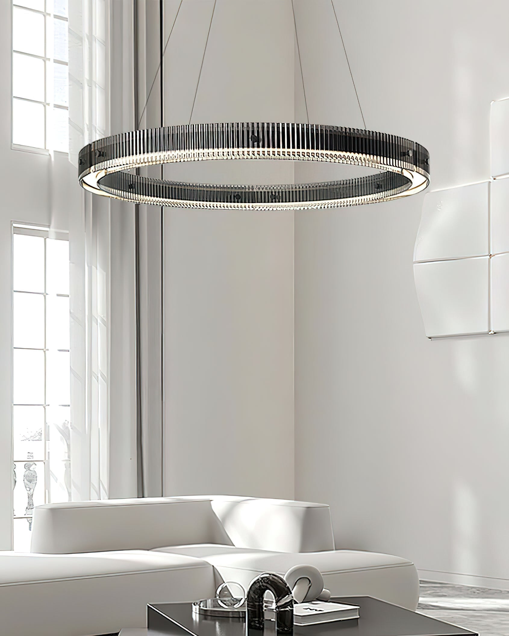Emberis Chandelier Ring Minimalist LED-Neutral Decor