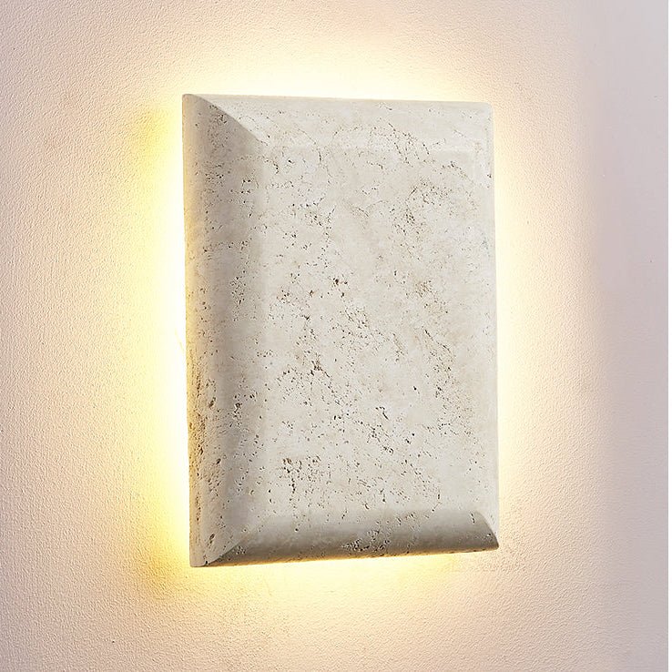 Mesa Glow Travertine Sconce-Neutral Decor
