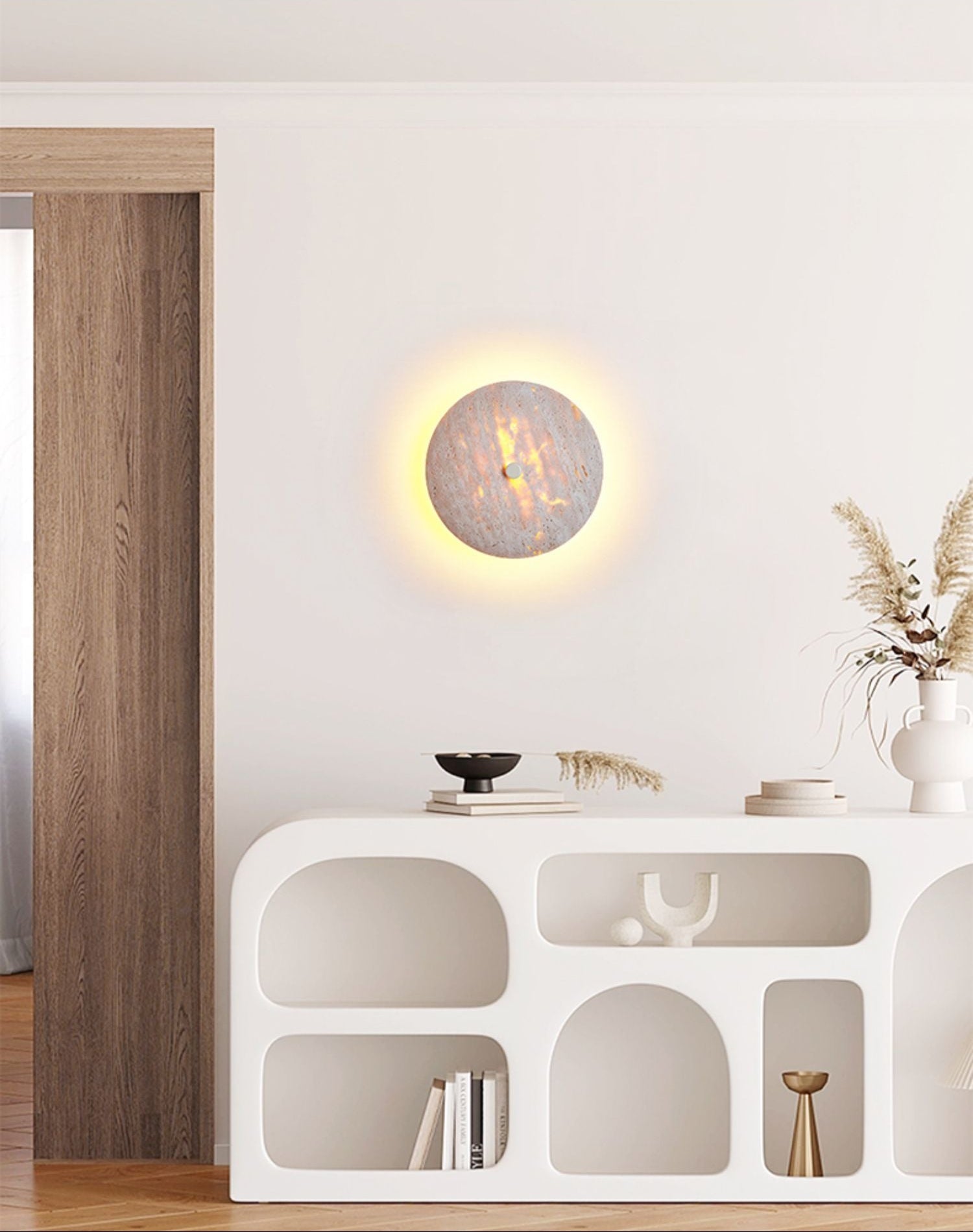 Mesa Travertine Wall Light-Neutral Decor