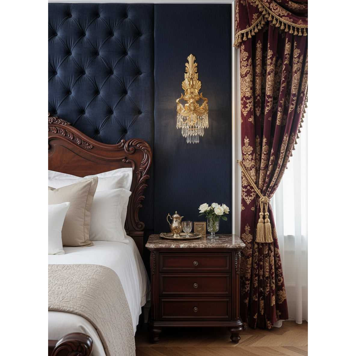 Lifestyle image of the Mesas Wall Lamp in a sophisticated interior.