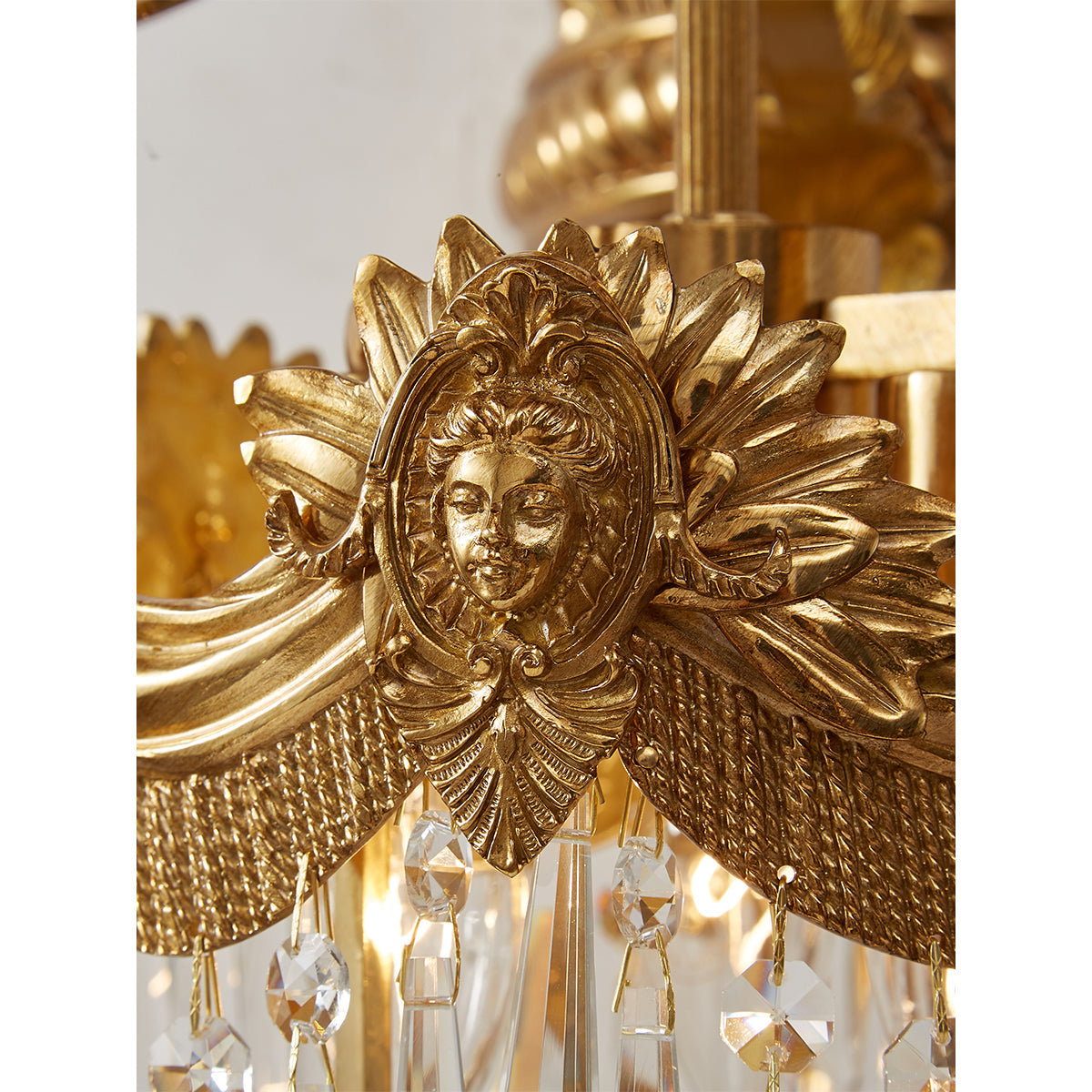 Another close-up of the intricate crystal decoration.