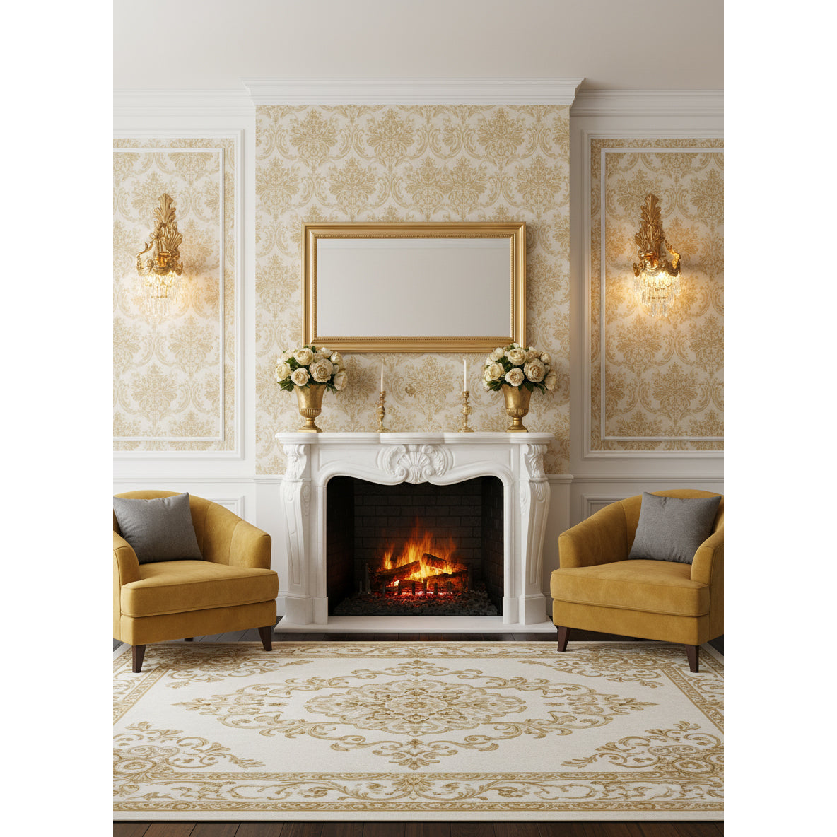 The Mesas Wall Lamp shown illuminated, casting a warm, ambient glow.