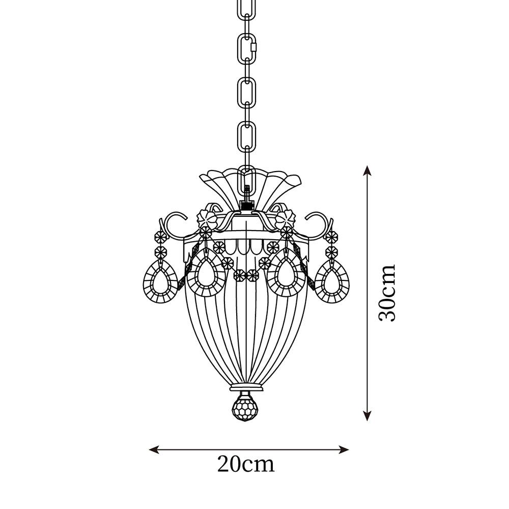 Pendant Lamp Vintage Glamour Crystal Drops