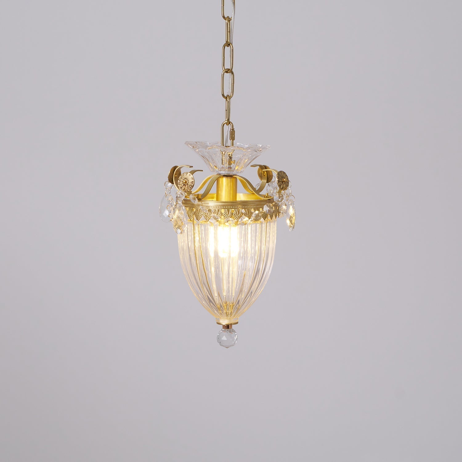 Pendant Lamp Vintage Glamour Crystal Drops