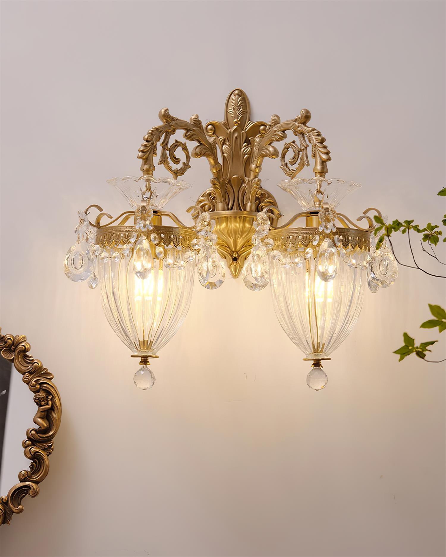 Vireon Wall Lamp Gold Double Sconce Modern-Neutral Decor