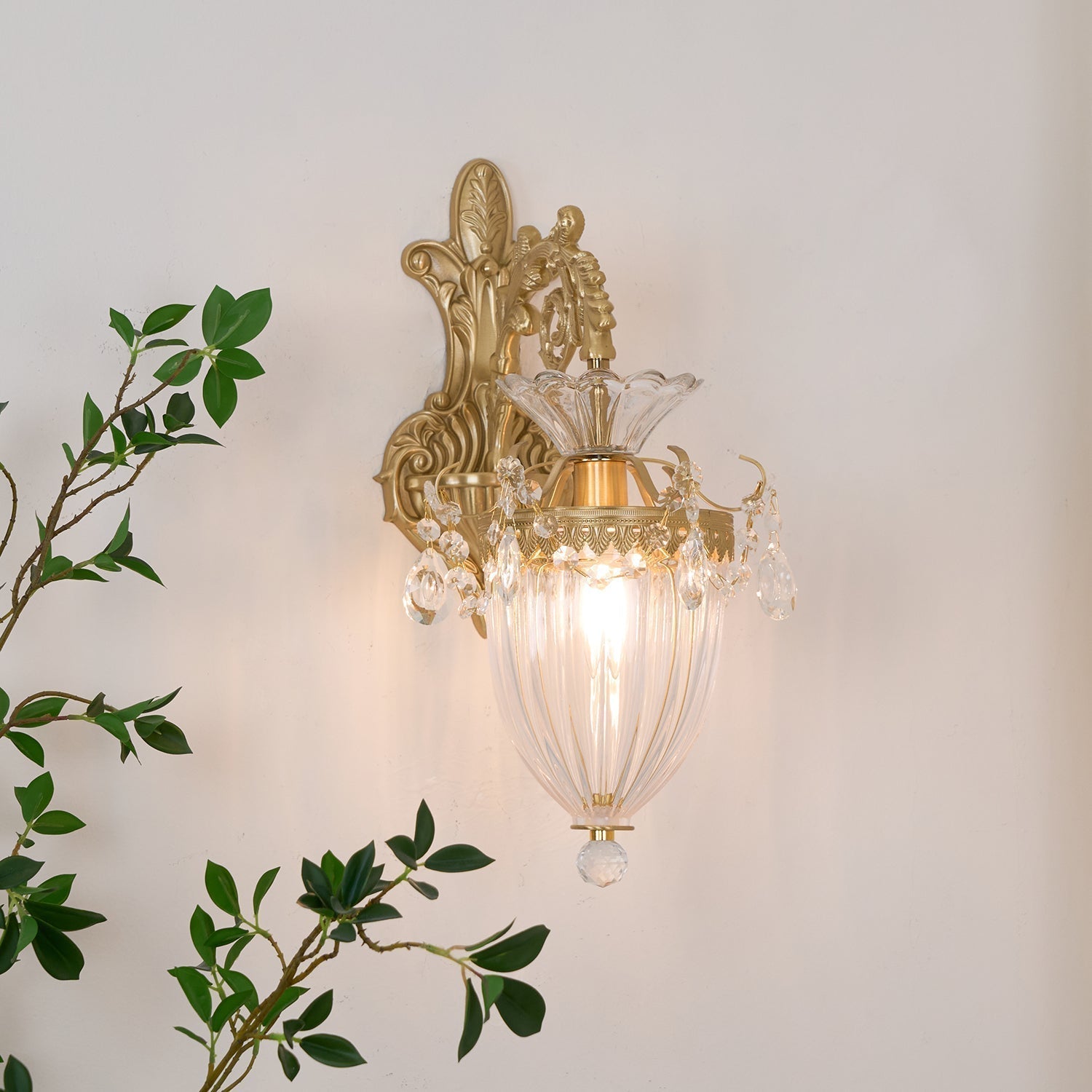 Vireon Wall Lamp Gold Double Sconce Modern-Neutral Decor